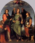 Andrea del Sarto Tobias and the Angel with St Leonard and Donor oil painting artist